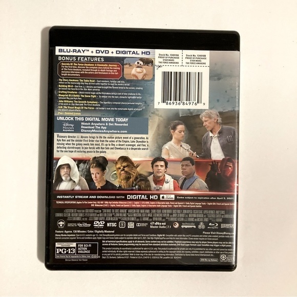Star Wars The Force Awakens Blue-ray + DVD + Digital - Picture 4 of 6